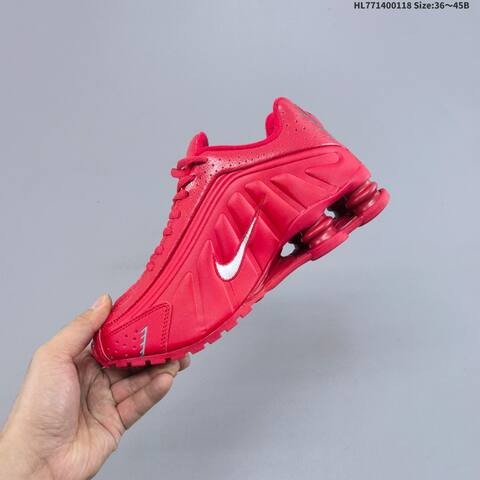 Nike Shox R4 IQ0608-687 Red White EU 36-45 Running Shoe - Unisex (BS-61919)