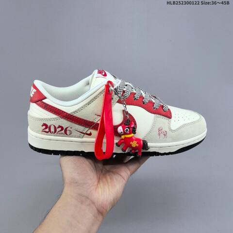 Nike Dunk Low White Red Gray Black EU 36-45 Skate Shoe - Unisex (BS-61837)