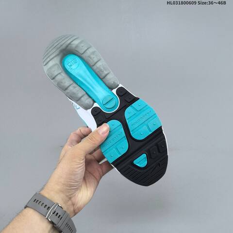 Nike Air Max 270 Flyknit White Black Teal Grey EU 36-46 Running Shoe - Unisex (BS-59944)