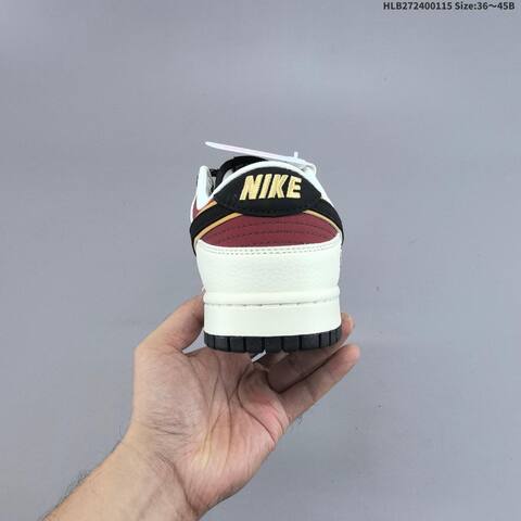 Nike Dunk SB Low Off White Dark Burgundy Black Gold EU 36-45 Skate Shoe - Unisex (BS-61965)