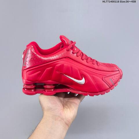 Nike Shox R4 IQ0608-687 Red White EU 36-45 Running Shoe - Unisex (BS-61919)