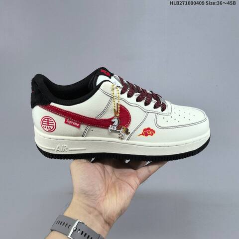 Nike Air Force 1 07 LV8 White Black Gold EU 36-45 Sneaker - Unisex (BS-60852)