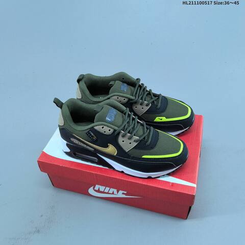 Nike Air Max 90 Black Olive Green White Neon Yellow EU 36-45 Sneaker - Unisex (BS-60302)