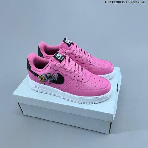 Nike Air Force 1 Low Off White Light Pink Light Blue Dark Brown EU 36-41 Sneaker - Unisex (BS-61347)