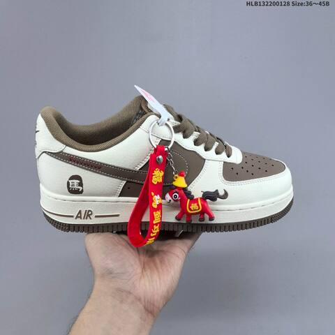 Nike Air Force 1 07 LV8 White Brown Red Blue EU 36-45 Sneaker - Unisex (BS-61687)