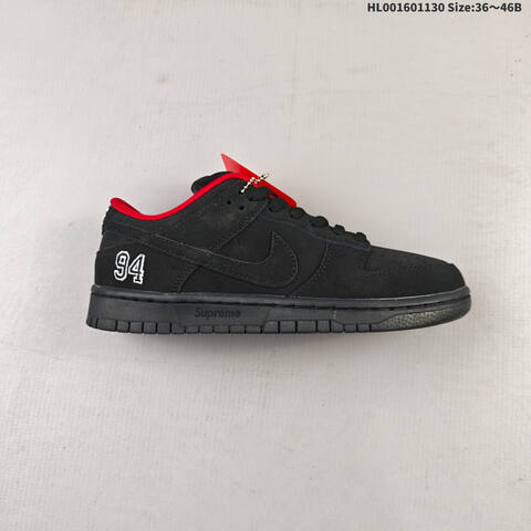 Nike SB Dunk Low Pro Black Red EU 36-46 Skate Shoe - Unisex (BS-62931)
