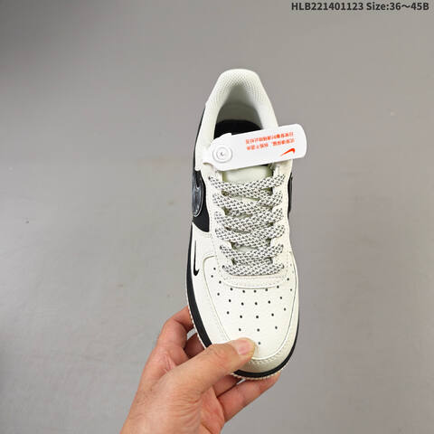 Nike Air Force 1 07 XX3168-206 Light Beige Black White EU 36-45 Sneaker - Unisex (BS-63185)