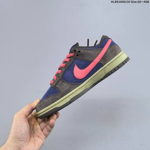 Nike SB Dunk Low Navy Blue Dark Brown Coral Light Olive EU 36-46 Skate Shoe - Unisex (BS-61640)