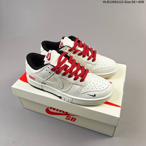 Nike SB Dunk Low White Black Grey Navy EU 36-45 Skate Shoe - Unisex (BS-63296)