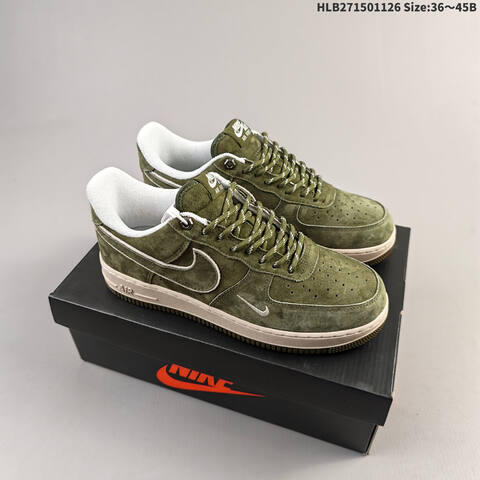 Nike Air Force 1 07 Olive Green White EU 36-45 Sneaker - Unisex (BS-63058)