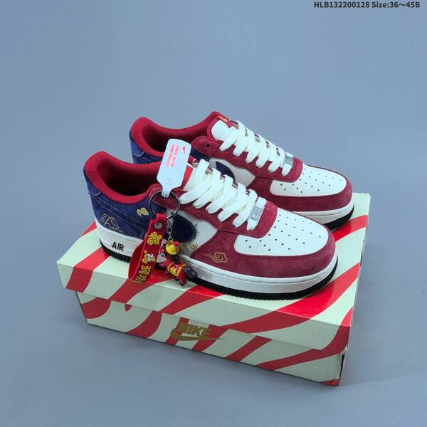 Nike Air Force 1 07 LV8 White Brown Red Blue EU 36-45 sneaker