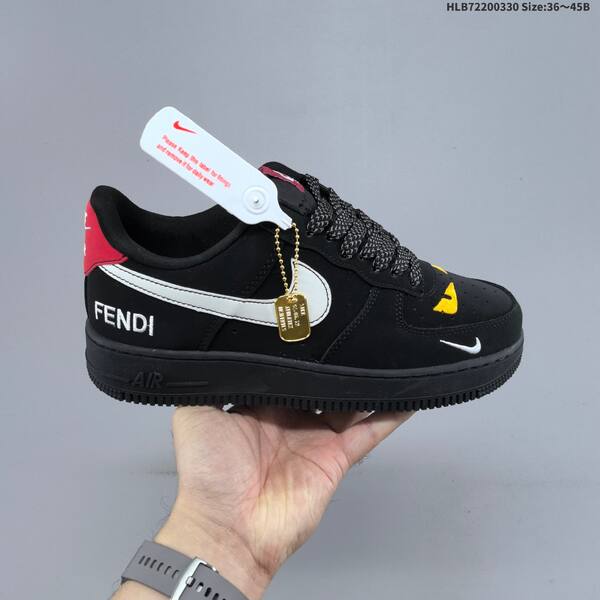 Nike Air Force 1 07 LV8 off white dark black red EU 36-45 skate shoe