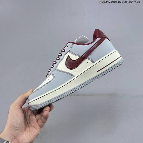 Nike Air Force 1 07 LV8 Brown Beige Red Gray Burgundy EU 36-45 Sneaker - Unisex (BS-60325)