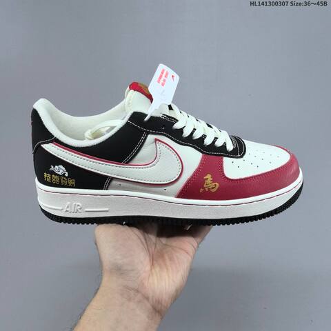 Nike Air Force 1 07 Low White Red Black Gold EU 36-45 Sneaker - Unisex (BS-61450)