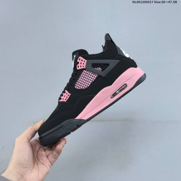 Jordan Air Jordan 4 Black/Pink Thunder 36~47.5 basketball