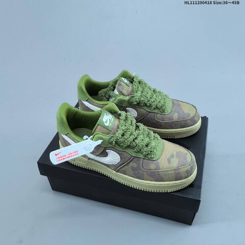 Nike Air Force 1 07 Olive Green Brown Beige EU 36-45 Sneaker - Unisex (BS-60658)