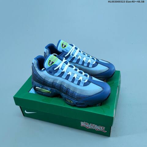 Nike Air Max 95 Light Blue Dark Blue Neon Green White Black EU 40-48 5 Running Shoe - Men's (BS-61169)