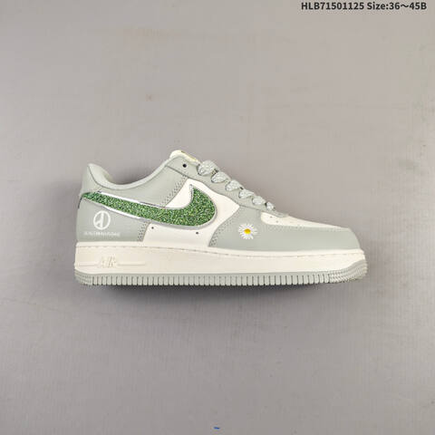 Nike Air Force 1 07 Low Light Grey Off White EU 36-45 Sneaker - Unisex (BS-63107)
