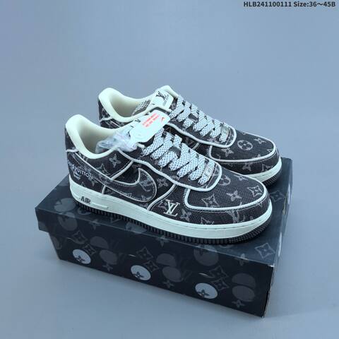 Nike Air Force 1 07 LV8 Dark Grey Off White EU 36-45 Sneaker - Unisex (BS-62057)
