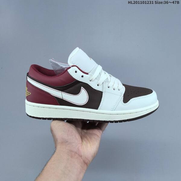 Jordan Air Jordan 1 Low white/brown/burgundy/gold EU 36-47 lifestyle