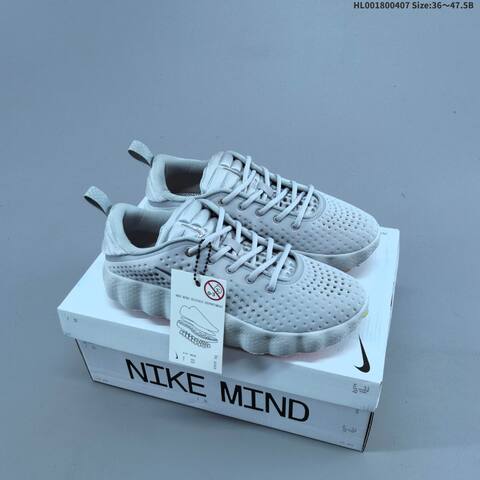 Nike Mind 002 Light Grey Silver Bright Orange EU 36-47 5 Running Shoe - Unisex (BS-60907)