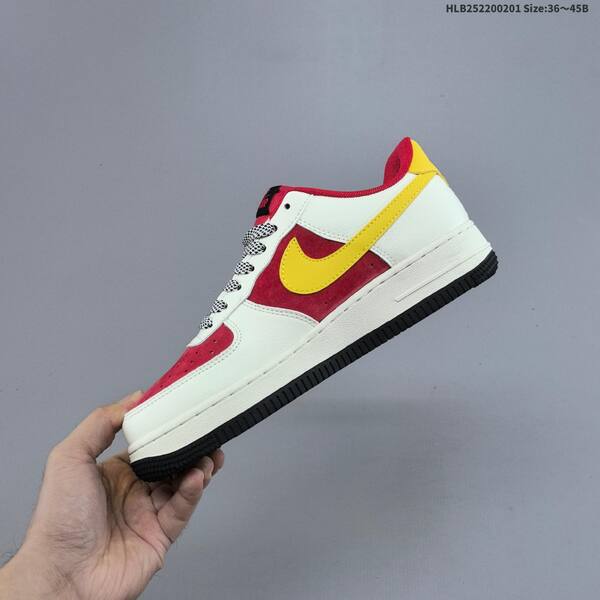 Nike Air Force 1 07 LV8 white red yellow black EU 36-45 sneaker
