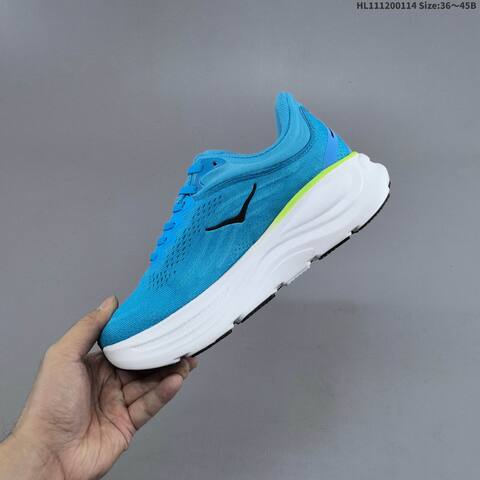 HOKA Bondi 9 Blue White Neon Green Black EU 36-45 Running Shoe Running Sneakers - Unisex (BS-69402)
