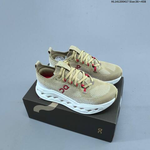 On Cloudsurfer Max Khaki White Red EU 36-45 Running Shoe Running Sneakers - Unisex (BS-69599)