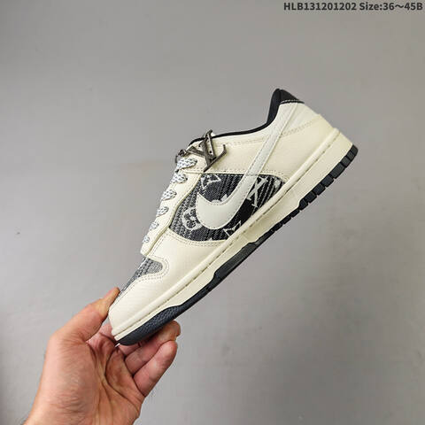 Nike SB Dunk Low Beige Black White EU 36-45 Skate Shoe - Unisex (BS-62900)