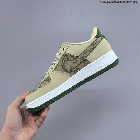 Nike Air Force 1 07 LV8 Beige Dark Green White EU 36-45 Sneaker - Unisex (BS-62053)