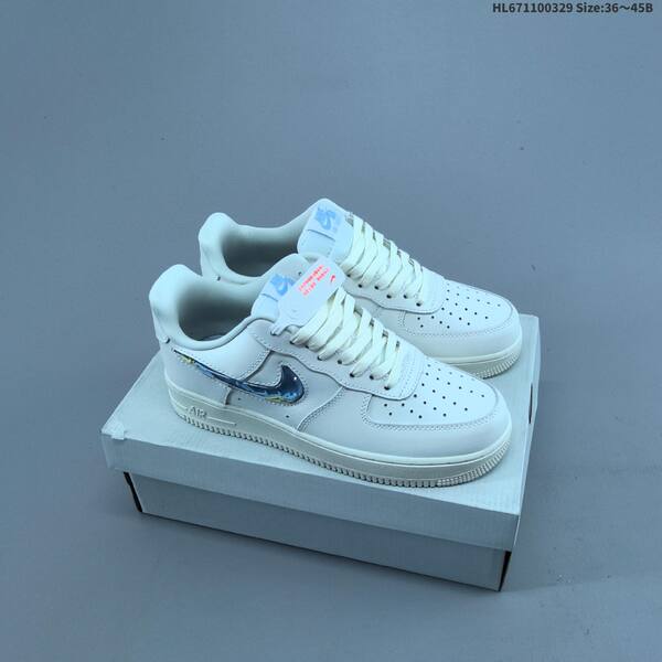 Nike Air Force 1 07 light beige dark brown off white blue EU 36-45 sneaker