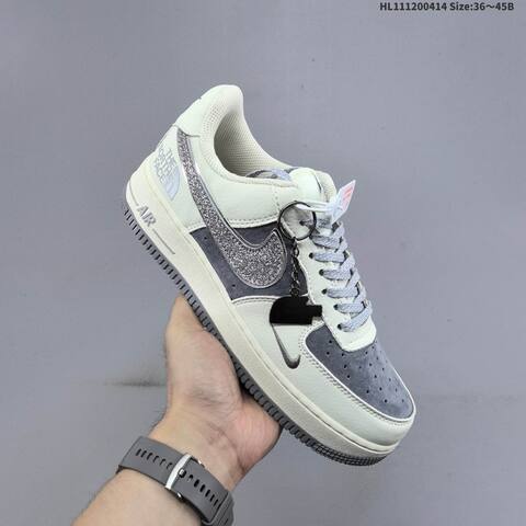 Nike Air Force 1 07 Low Off White Grey Silver EU 36-45 Sneaker - Unisex (BS-60752)