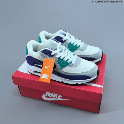 Nike Air Max 90 White Burgundy Pink Grey Black EU 36-45 Sneaker - Unisex (BS-61460)