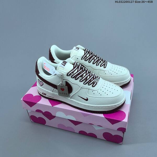 Nike Air Force 1 07 Low off white black burgundy gray EU 36-45 skate shoe