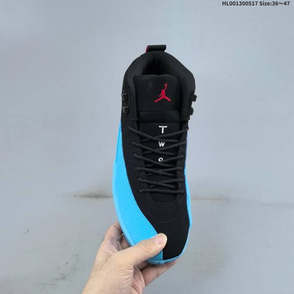 Jordan Air Jordan 12 Retro black/gamma blue/red 36~47 basketball