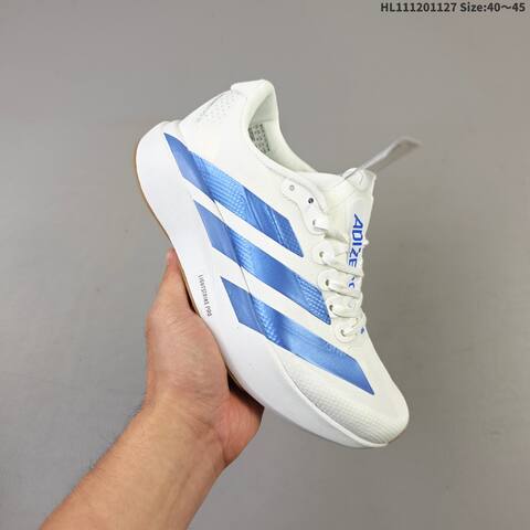 Adidas Adizero Evo SL JS4452 White Blue Mint Neon Yellow EU 40-45 Running Shoe - Men's (BS-65434)