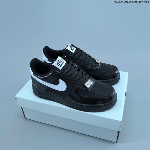 Nike Air Force 1 07 Black White Silver EU 36-45 Sneaker - Unisex (BS-61238)