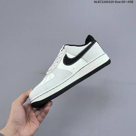 Nike Air Force 1 07 LV8 CS5288-095 Off White Black EU 36-45 Sneaker - Unisex (BS-61051)