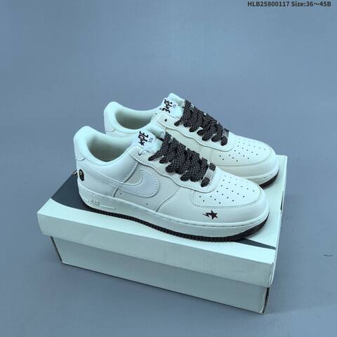 Nike Air Force 1 07 LV8 DM6688 Off White Black EU 36-45 Sneaker - Unisex (BS-61936)