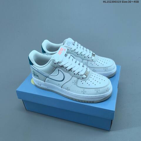 Nike Air Force 1 Low White Light Grey Teal EU 36-45 Sneaker - Unisex (BS-61242)