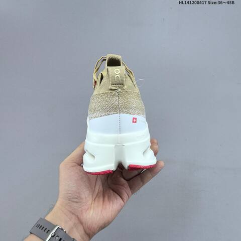 On Cloudsurfer Max Khaki White Red EU 36-45 Running Shoe Running Sneakers - Unisex (BS-69599)