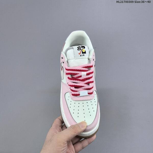 Nike Air Force 1 07 Low pink white red brown EU 36-40 sneaker