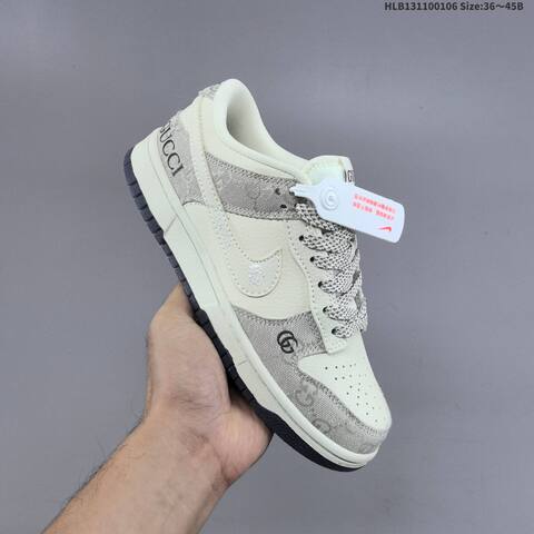 Nike SB Dunk Low Light Grey White Dark Grey EU 36-45 Skate Shoe - Unisex (BS-62181)
