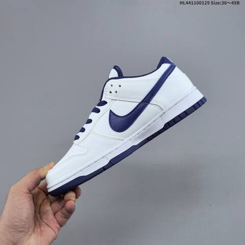 Nike Dunk Low White Navy Blue EU 36-45 Skate Shoe - Unisex (BS-61675)