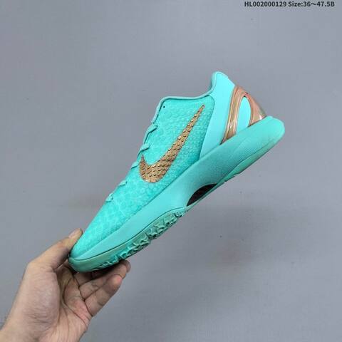 Nike Kobe 6 Protro Statue Of Liberty Turquoise Metallic Gold EU 36-47 5 Basketball Shoe - Unisex (BS-61677)
