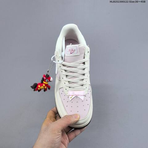 Nike Air Force 1 07 Low Beige Light Pink Light Blue Dark Brown White EU 36-45 Sneaker - Unisex (BS-61838)