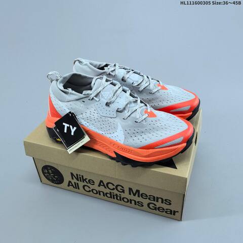 Nike REACTX PEGASUS TRAIL 6 Grey Orange Black White EU 36-45 Trail Shoe - Unisex (BS-61470)