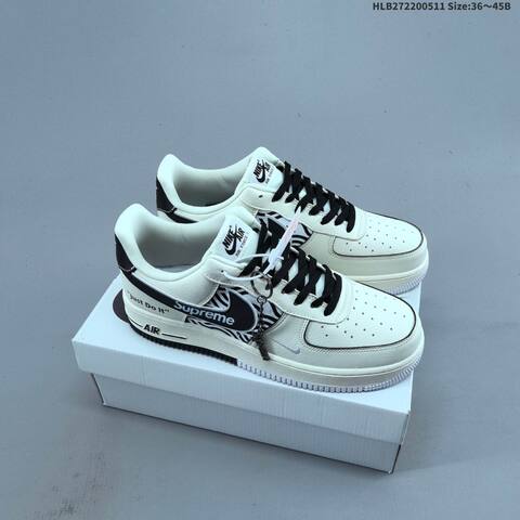 Nike Air Force 1 07 LV8 DF0188 149 Off White Black White EU 36 45 Sneaker EU 36-45 - Unisex (BS-60412)