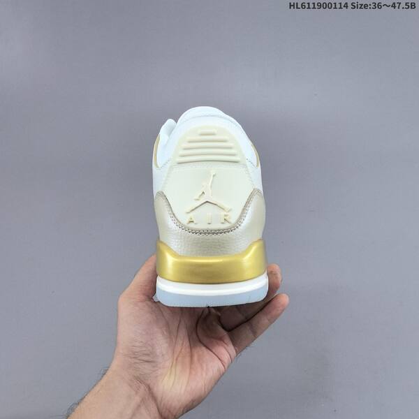 Jordan Air Jordan 3 Retro white/grey/gold 36~47.5 basketball