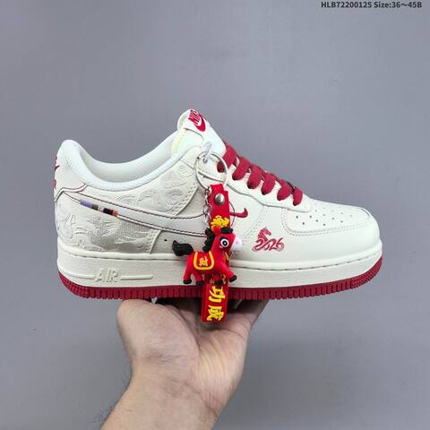 Nike Air Force 1 07 Low Off White Red EU 36-45 Sneaker - Unisex (BS-61771)